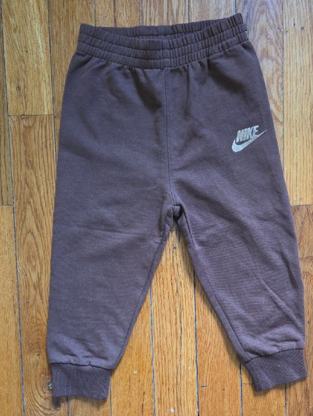 Nike Brown Jogger Pants with Cream Logo - Kids Matching Set - Picture 5 of 5